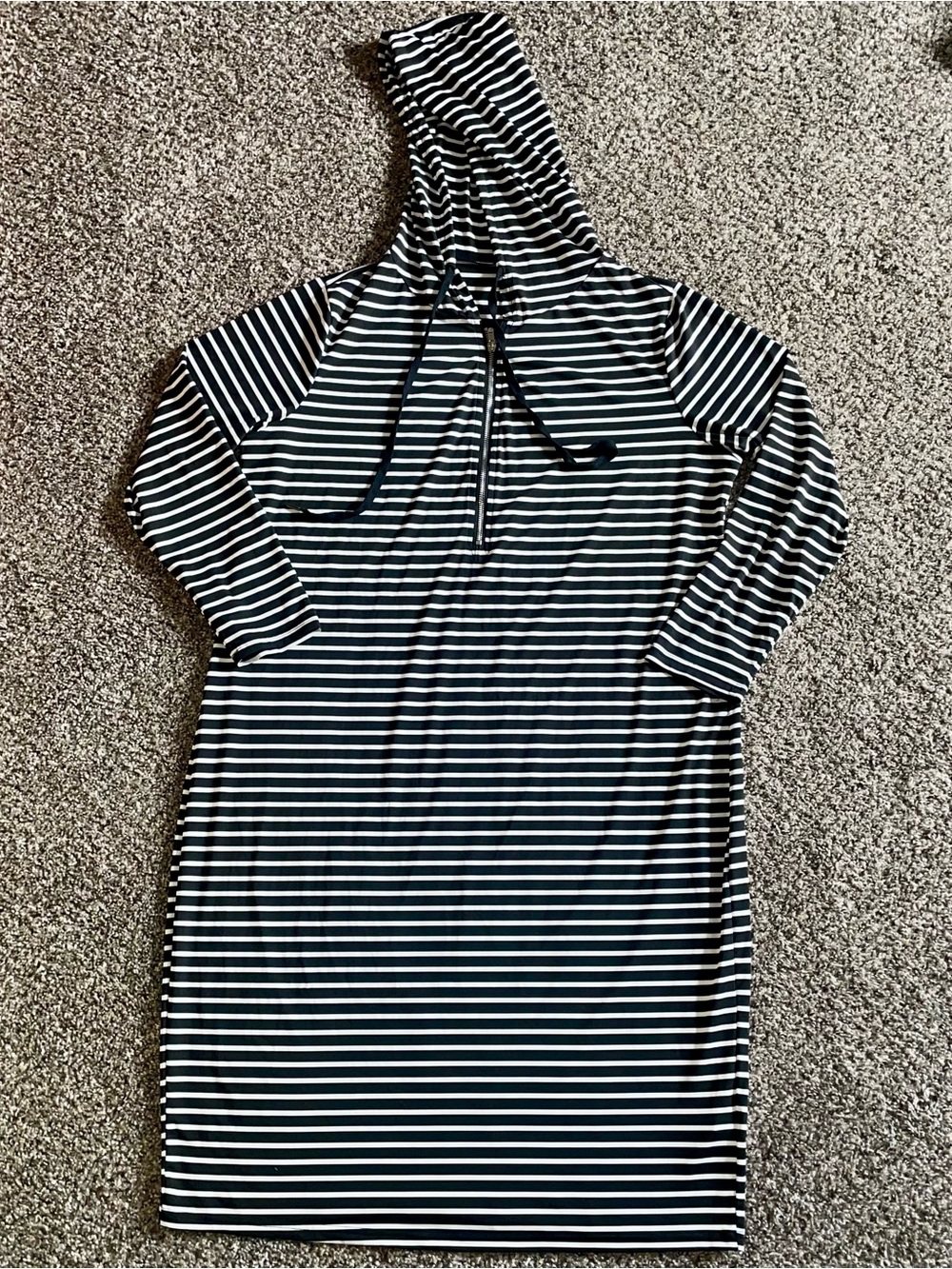 SHEIN Black & White Striped Hooded Dress Size Womens 2X
